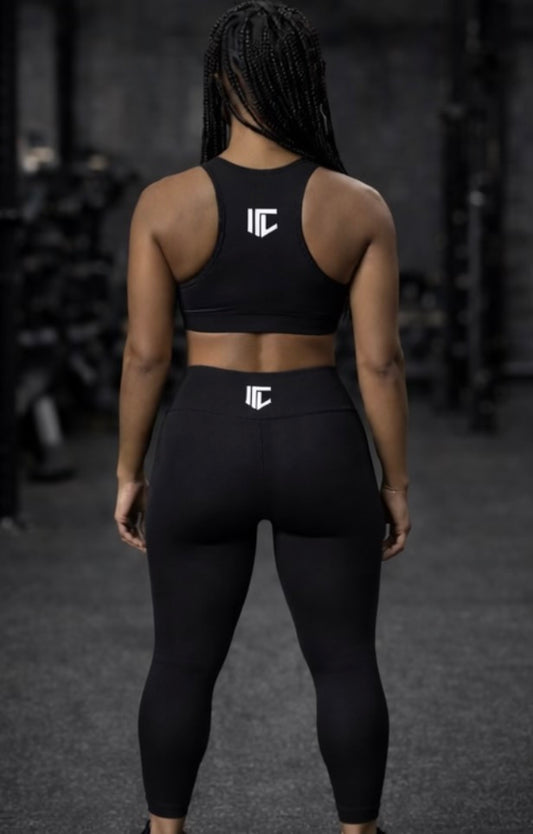 IronCreed Performance Leggings – Black High-Waist Gym Leggings for Training & Fitness