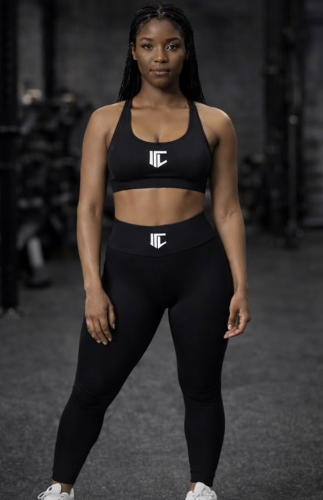 IronCreed Performance Leggings – Black High-Waist Gym Leggings for Training & Fitness